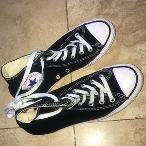 Black high top converse